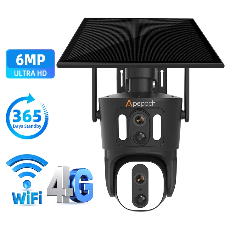 New Arrival Ubox Cctv 4g Solar Ip Camera Wifi Video Outdoor Security System Alarm High Quality Cameras for Home Farm