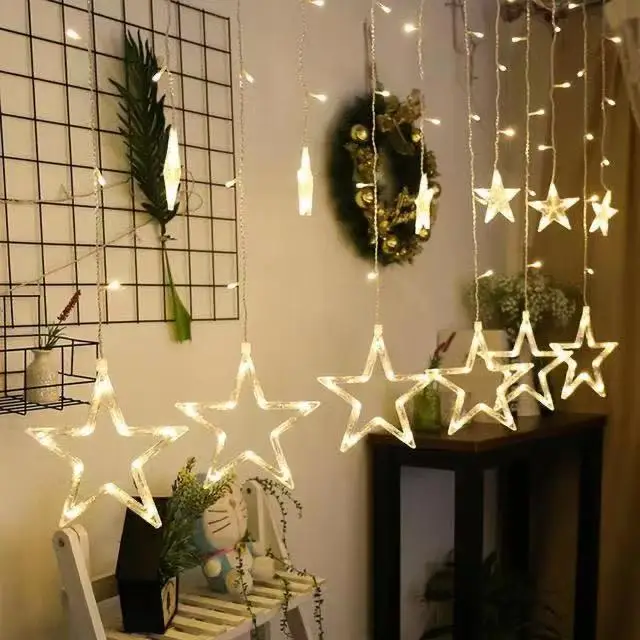 Christmas Lights Romantic Fairy Star pendant 2M 5 Colors LED String Light For Holiday Home Decoration