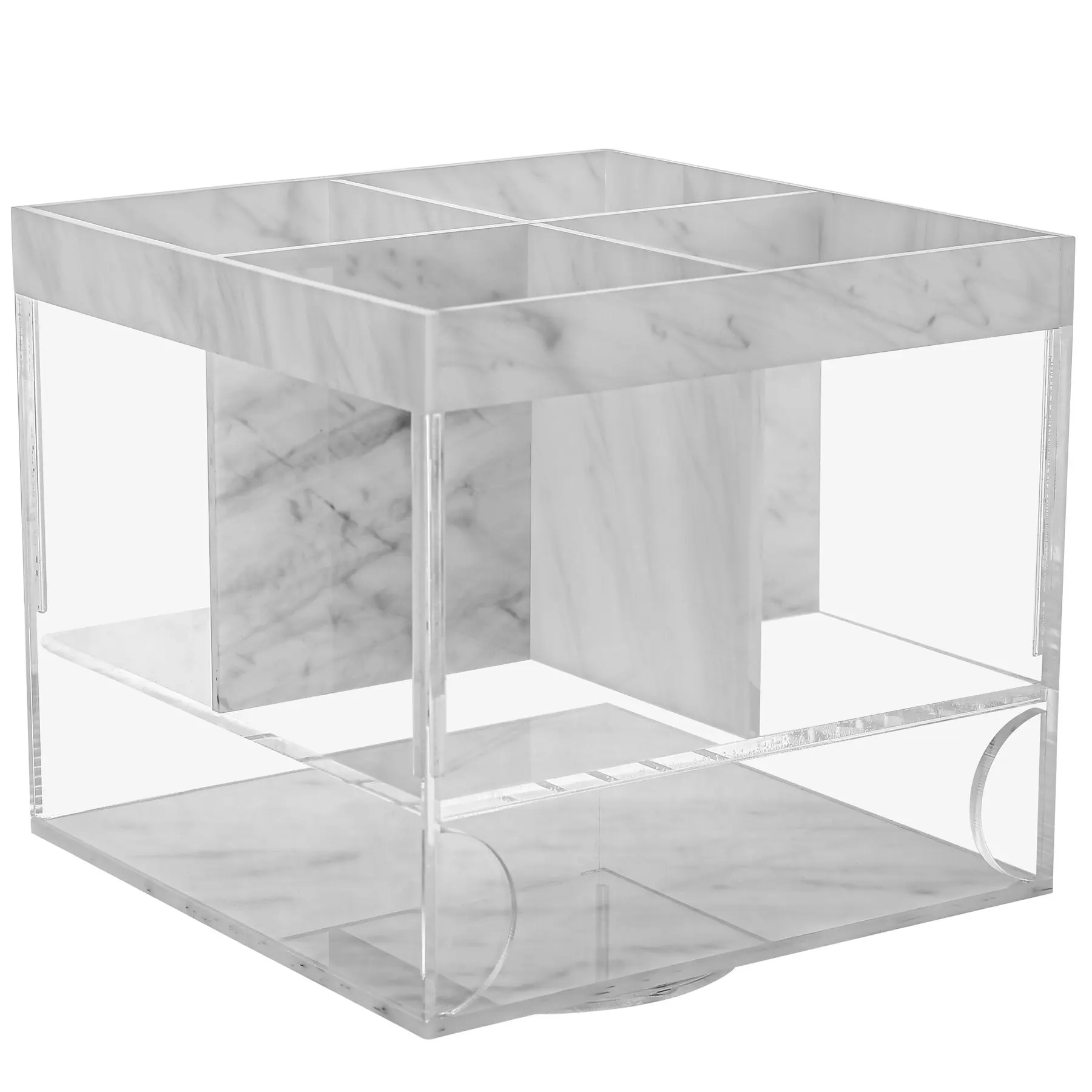 Acrylic custom napkin box coffee milk tea shop equipment commercial knife and fork sorting storage caddy box