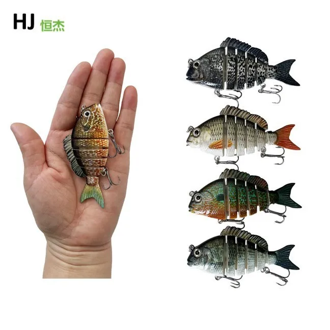Lvde New Arrival 8.5cm /15g Artificial Fishing Bait Freshwater Saltwater Jointed Bass Swimbait for Bass Pike Trout Fishing Lure