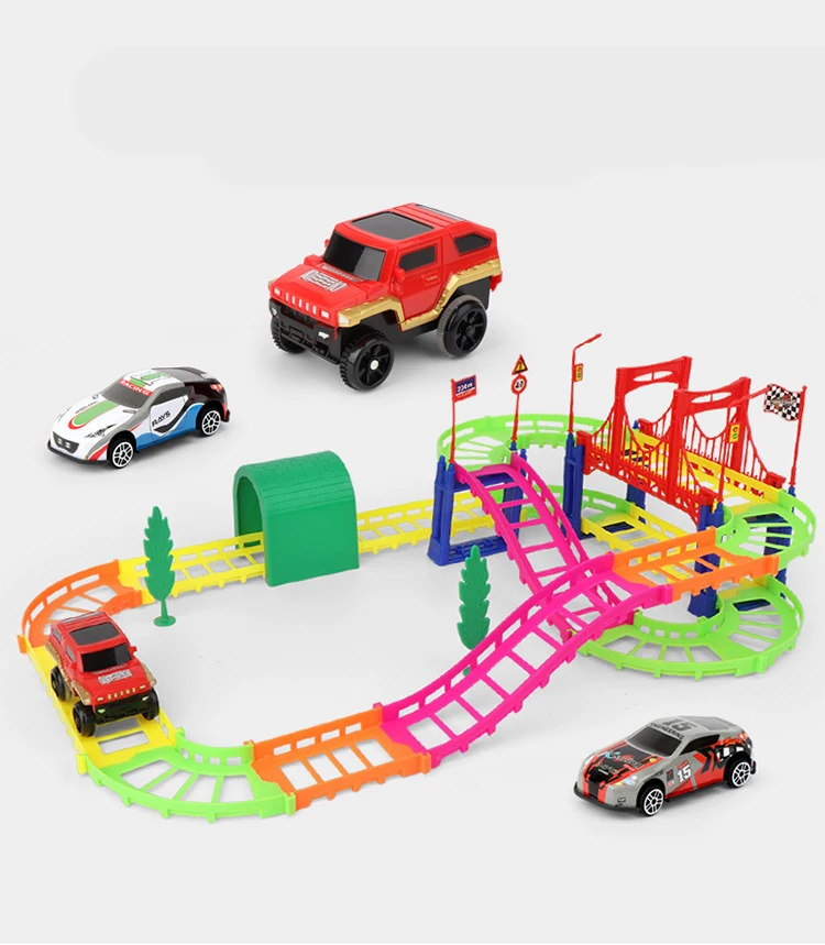 New Boy Toy Electric Car Track Car Toys Assembled Electric Small Train Car Toy Model