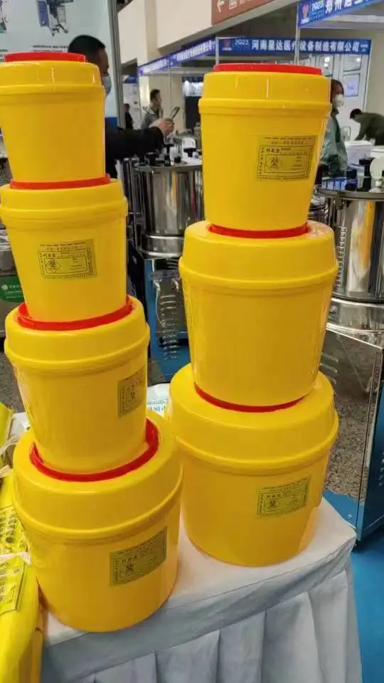 Medical Sharps Disposal Needle Recycling Waste Container 1-15L Bin Safty Box for Hospital