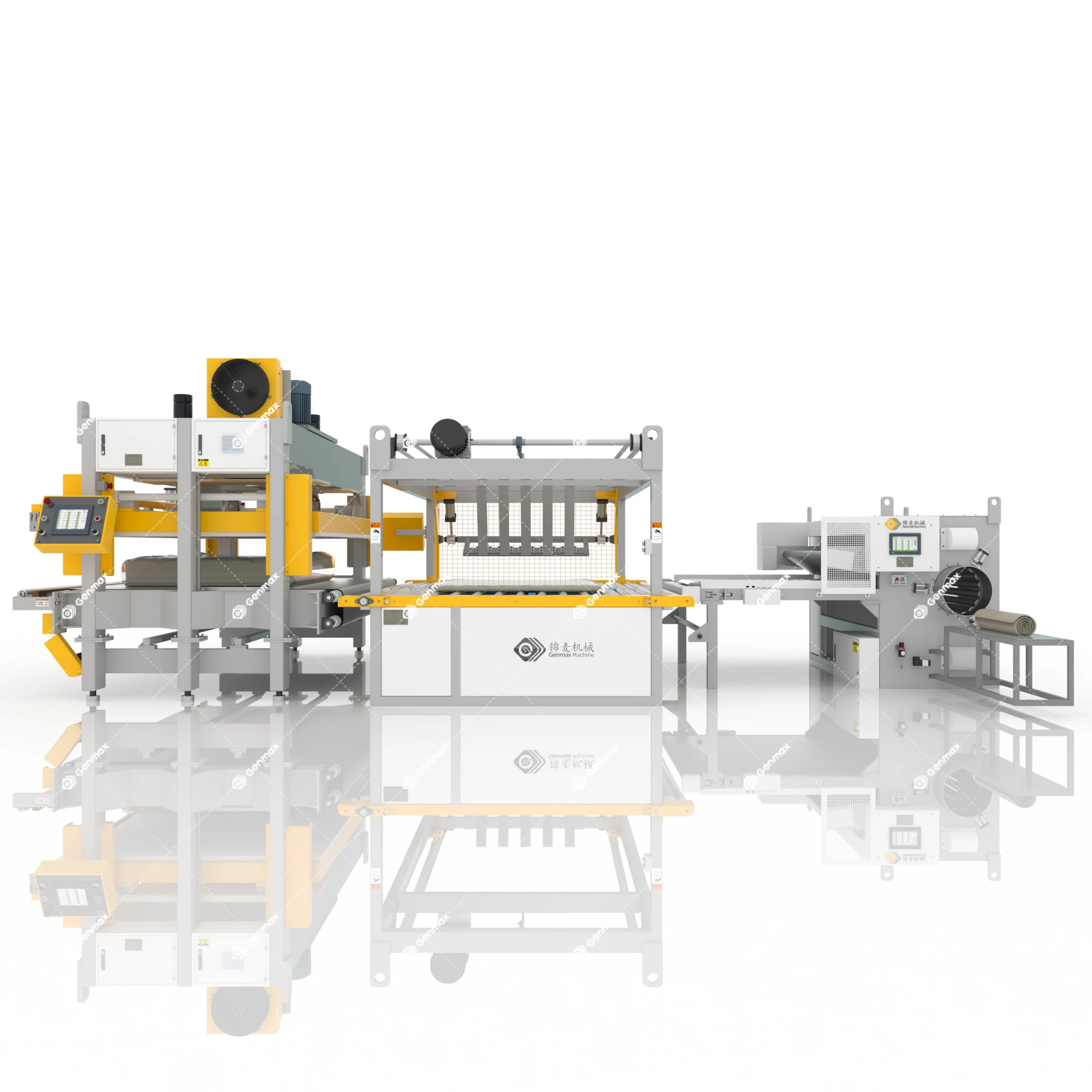 Mattress packing compressing vacuum packaging machine for latex mattress