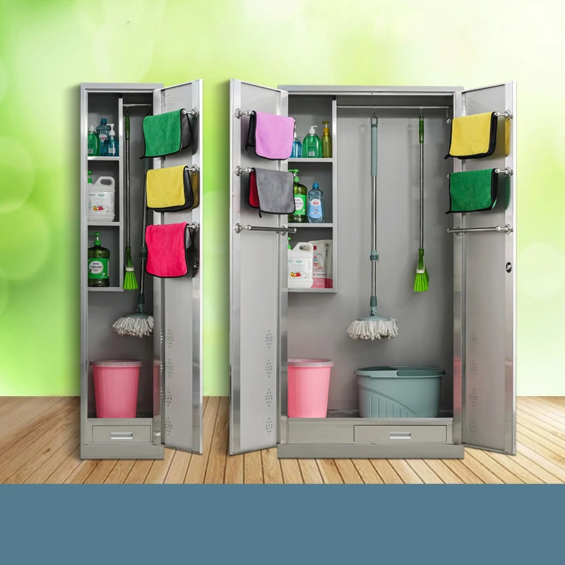 Factory Outlet Household balcony mop cleaning tool stainless steel storage Cabinet for balcony