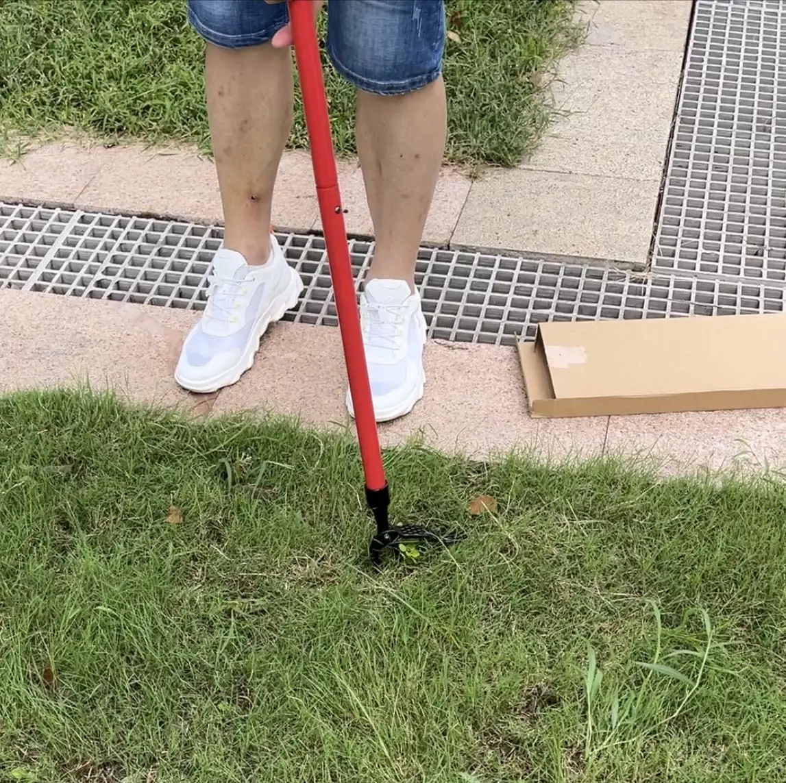 Reco steel removable stand up weed puller stand up weeder weed removal tool