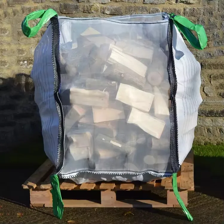 Vented firewood bulk bags for hardwood softwood oak larch cedar hemlock ash in Europe