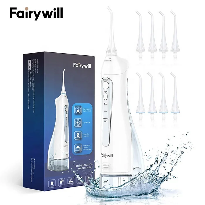  Fairywill FW 5020E ярмарка будет Стоматологическая ирригатор для полости рта USB перезаряжаемые электрический воды водяной Флоссер порт струи чистки