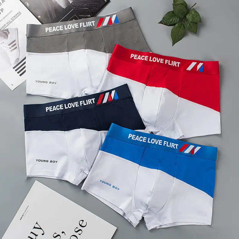 Brand Boxer Mens Underwear Men Cotton Underpants Male Pure Men Mid-waist seamless cotton Panties Shorts Underwear