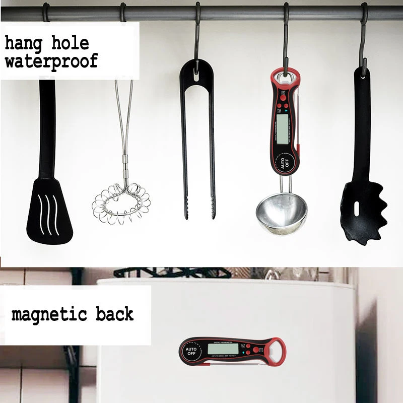 Bbq Meat Thermometers 180 degree automatic screen rotation Instant Read Digital Kitchen Wireless Food Thermometer