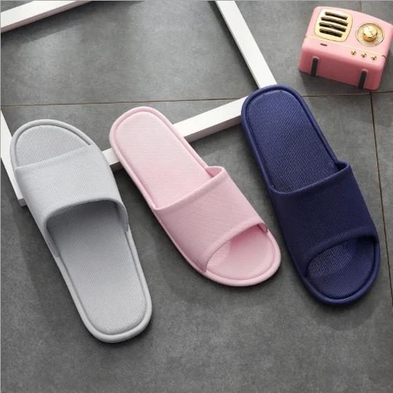 Wholesale Hotel Indoor Bath Bedroom Summer Slides Shoes Flat Sandals Custom Logo Japanese House Home Slippers For Women Men