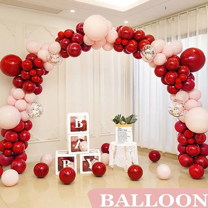 Rose Red Metal Gold Party Balloon Wedding Globos de Party Decorations Birthday Wedding Balloons
