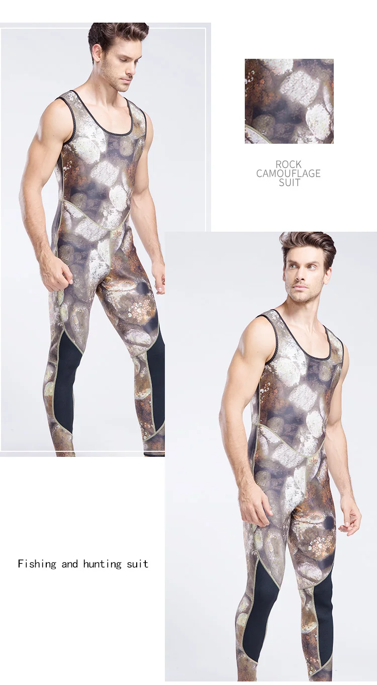 Мужской гидрокостюм 3 мм, камуфляжные гидрокостюмы для дайвинга, подводного плавания, охоты, полный костюм