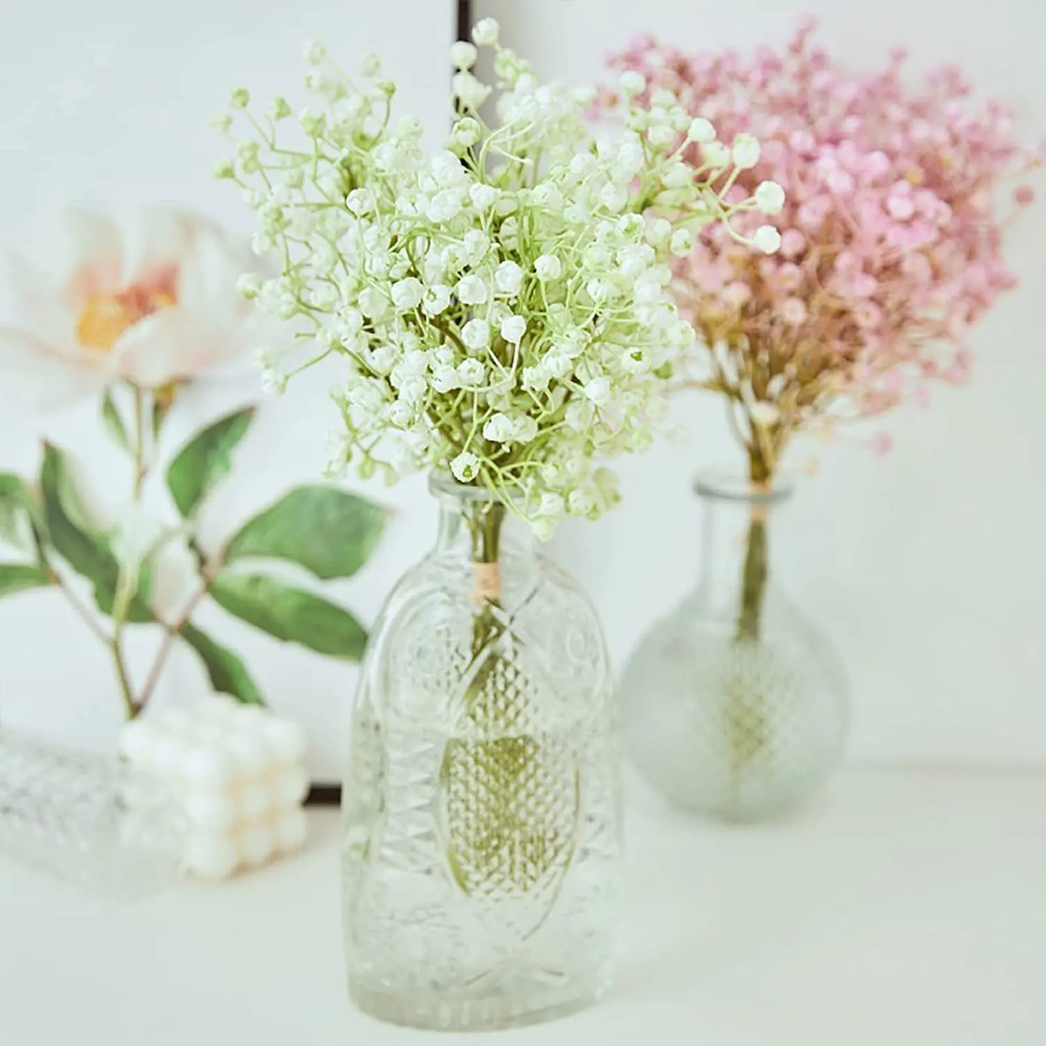 Zhuoou Decorative Gypsophila Flower Bounuet Wedding Decoration Artificial Babys Breath Flowers Wreaths And Plants For Home Decor