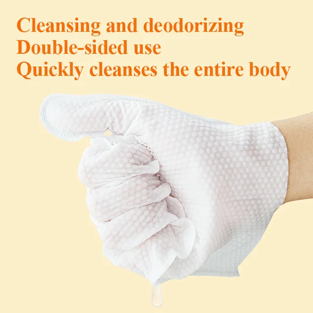 Chinese Supplier Pet Wash Free Gloves Wipes Big Size 25cm*26cm 10pcs/bag