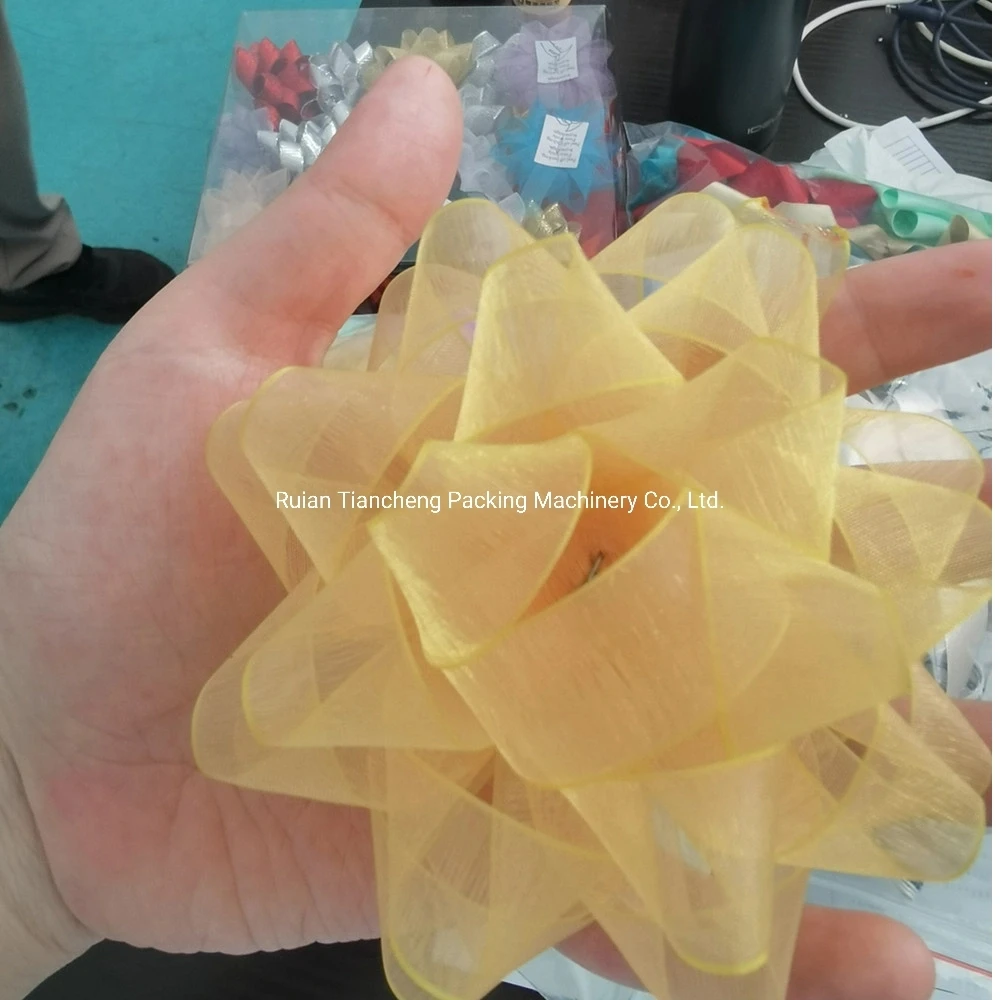 High Quality PP Ribbon Plastic Colorful Floral Bow Making Machine Best Gift Star Bow Forming Making Machine