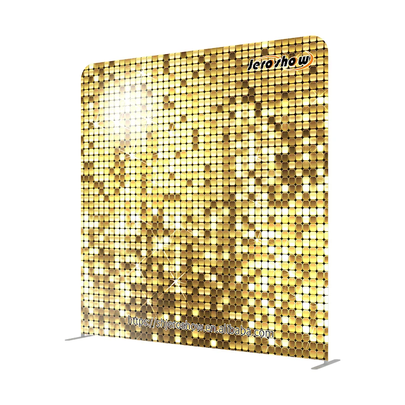 Heavy Duty Tension Fabric Backdrop Frame With Display 8X8 Ft Expo Easy Trade Show Booth Cover Tube Display Tension Fabric Banner