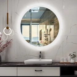 Оптовая продажа, настенное светодиодное зеркало с подсветкой, зеркало для душевой комнаты, современное светодиодное освещение, зеркало для ванной комнаты