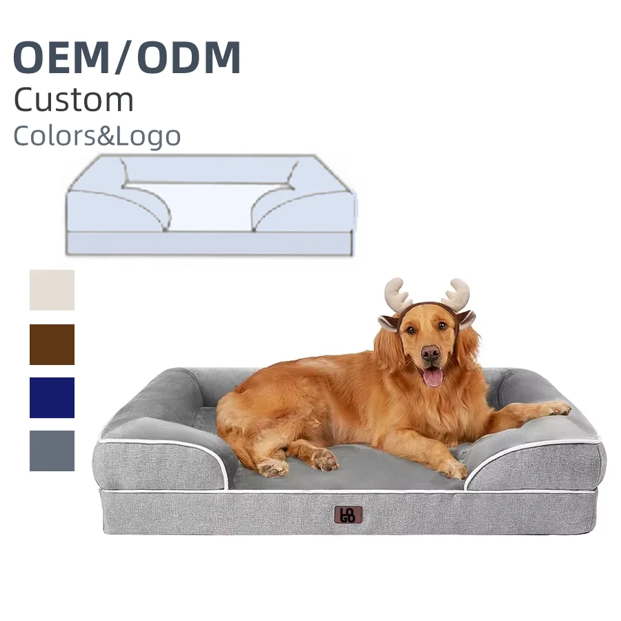Custom Large Waterproof Inner Egg Crate Foam Orthopedic Dog Bed