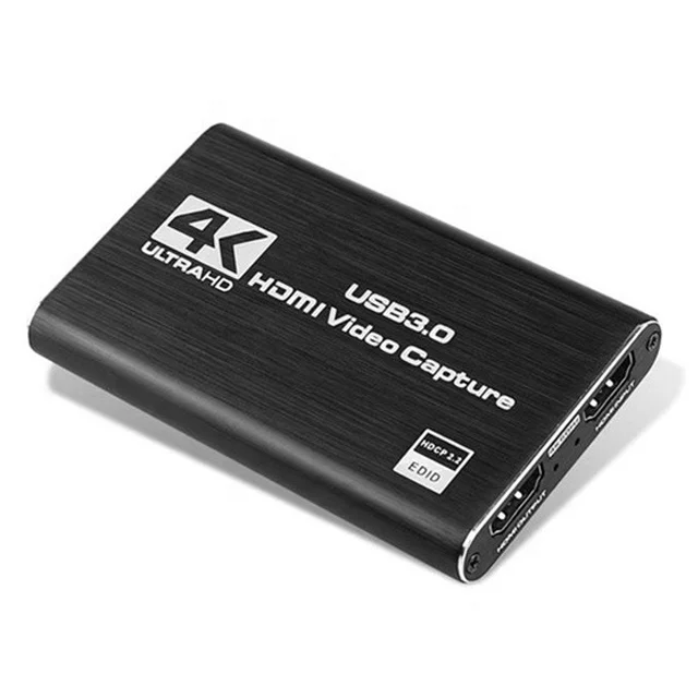 4K USB 3.0 Video Capture Card HDMI-compatible 1080P 60fps HD Video Recorder Grabber For OBS Capturing Game Card Live