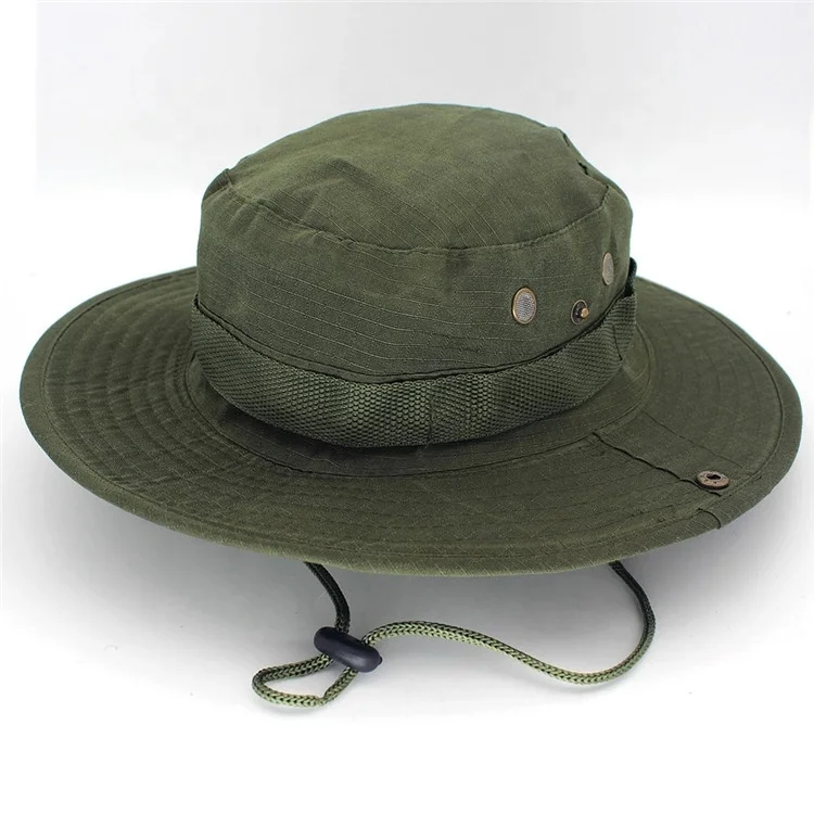Amy Green Bucket Hat,Outdoor Men Fishing Hunting Military Safari Boonie Hat, Panama Cotton Summer Bob Sun Camo Hats