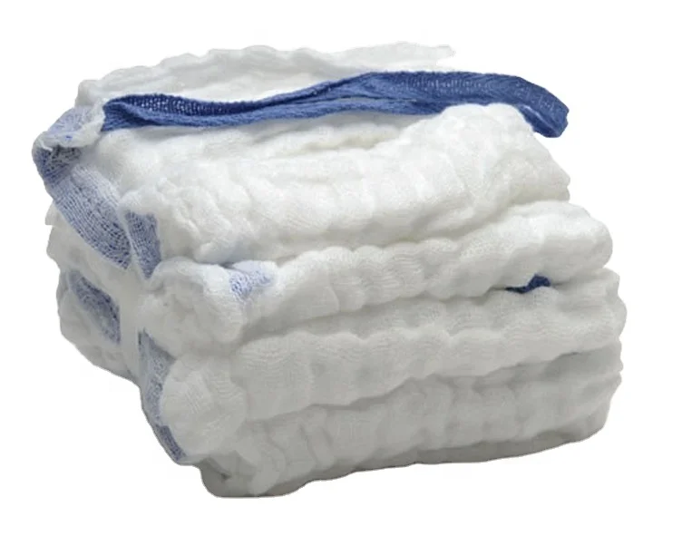 100% хлопковая хирургическая марлевая губка с рентгеном и предварительно промытой