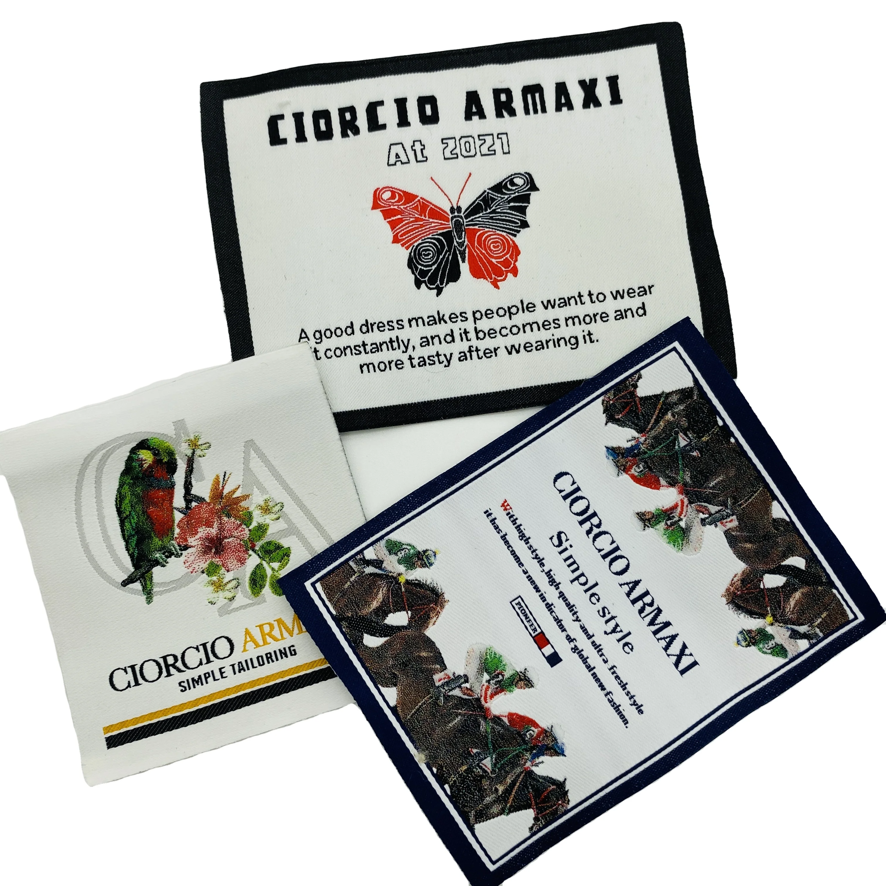 computerized damask woven label machine with end fold