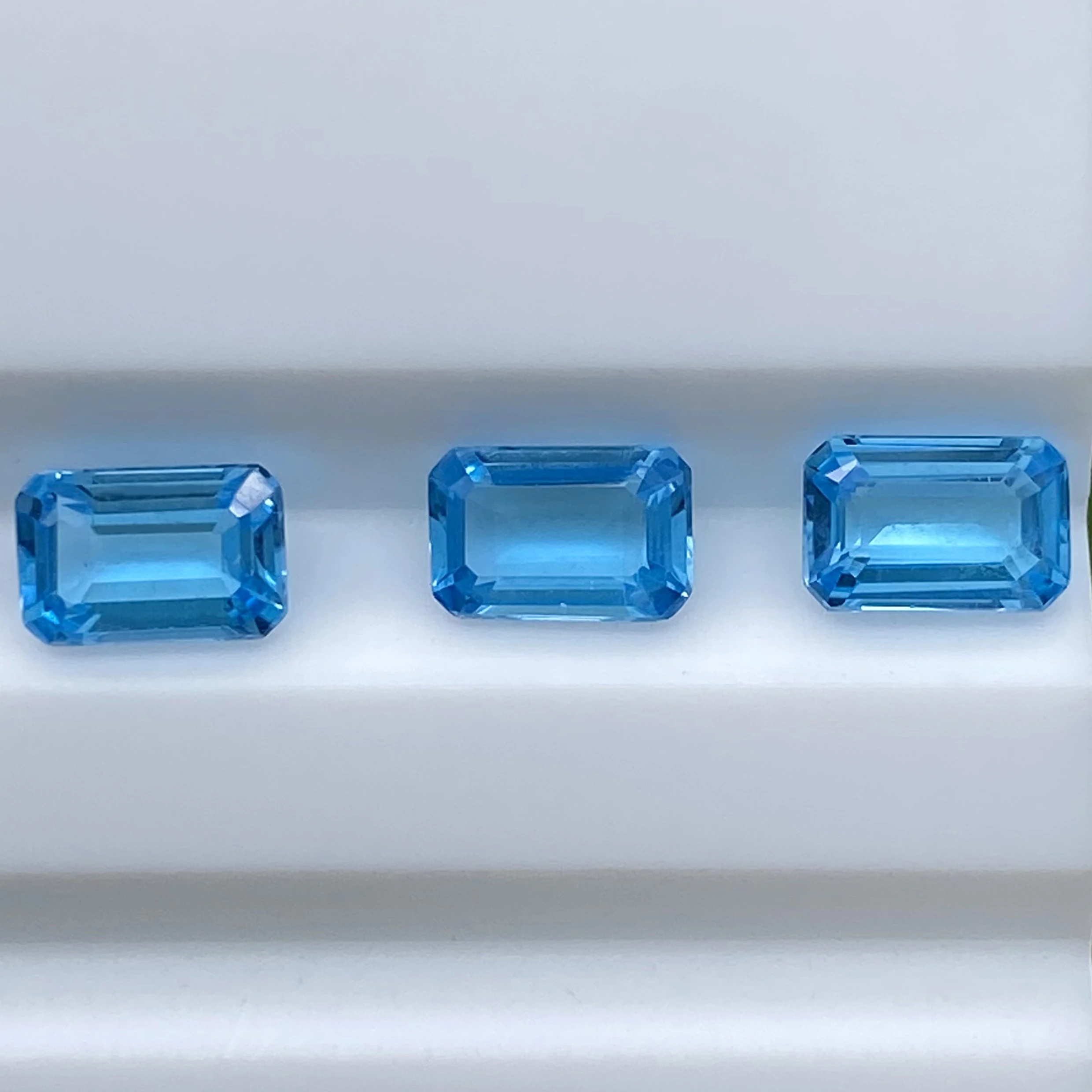 Octagon Shape 5x3mm ~ 20x15mm Natural semi precious Loose Gemstones  Good Quality  Making Jewelry Natural Swiss Blue Topaz