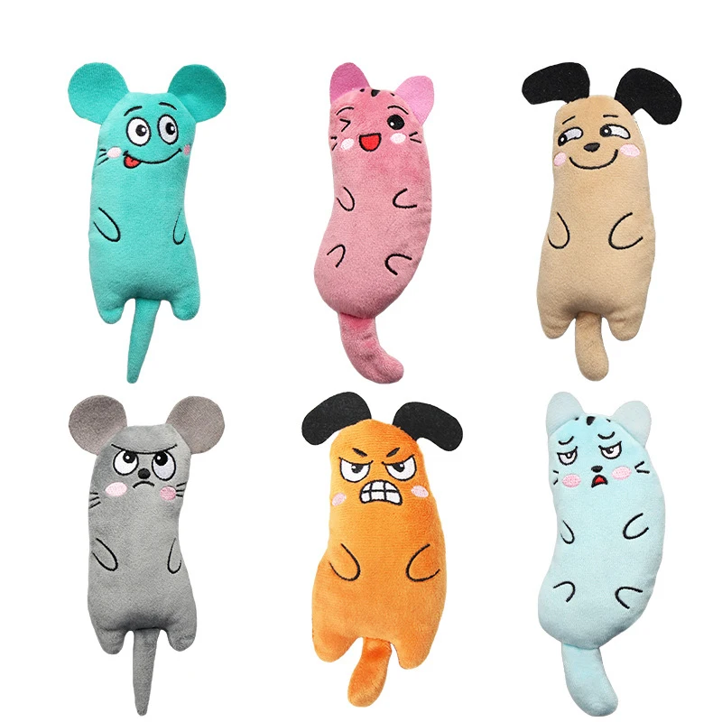 Pet wholesale catnip cute custom plush interaction soft mouse cat toy