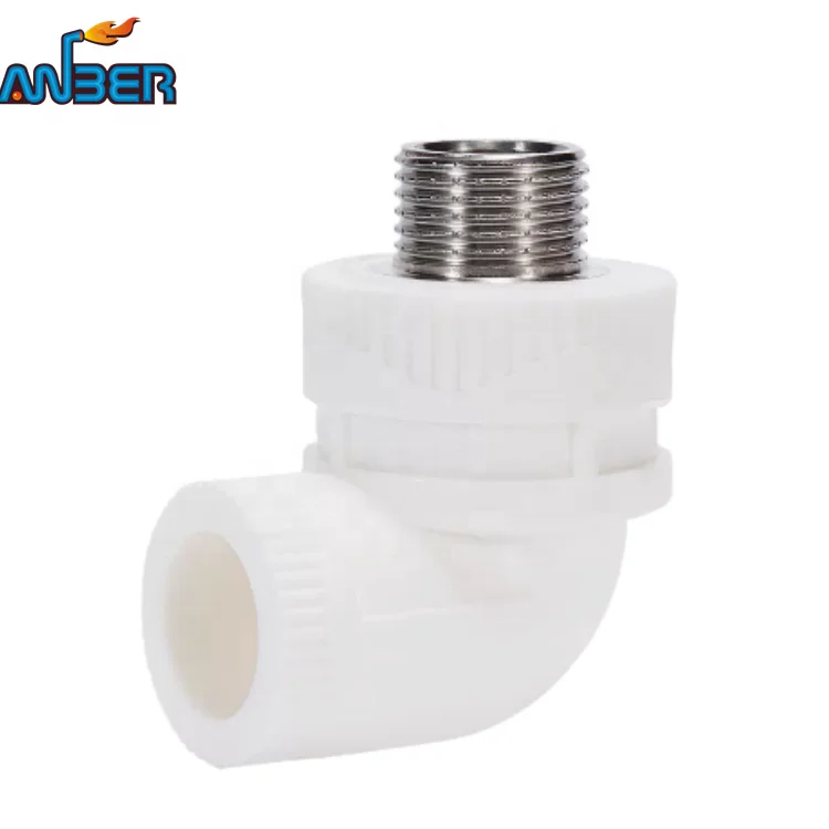 2023 ppr male elbow direct outer thread straight through hot melt water pipe fittings