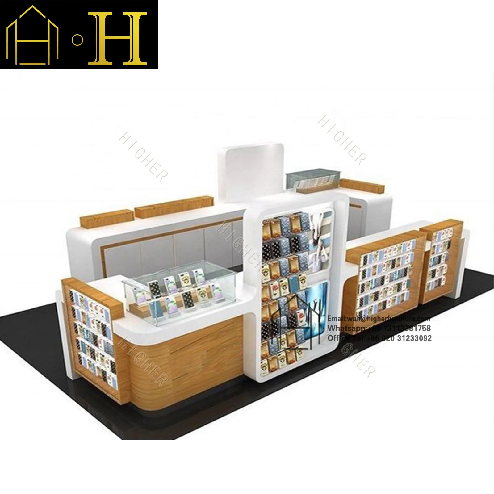 Mobile Phone Kiosk Display Counter Phone Showcase Stand Cell Phone Store Fixtures Mobile Shop