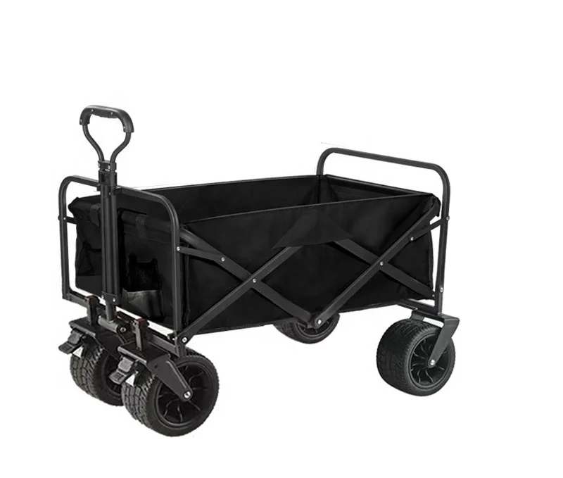 Camping cart trolley foldable outdoor camping trailer collapsible trolley car portable folding picnic camping accessories