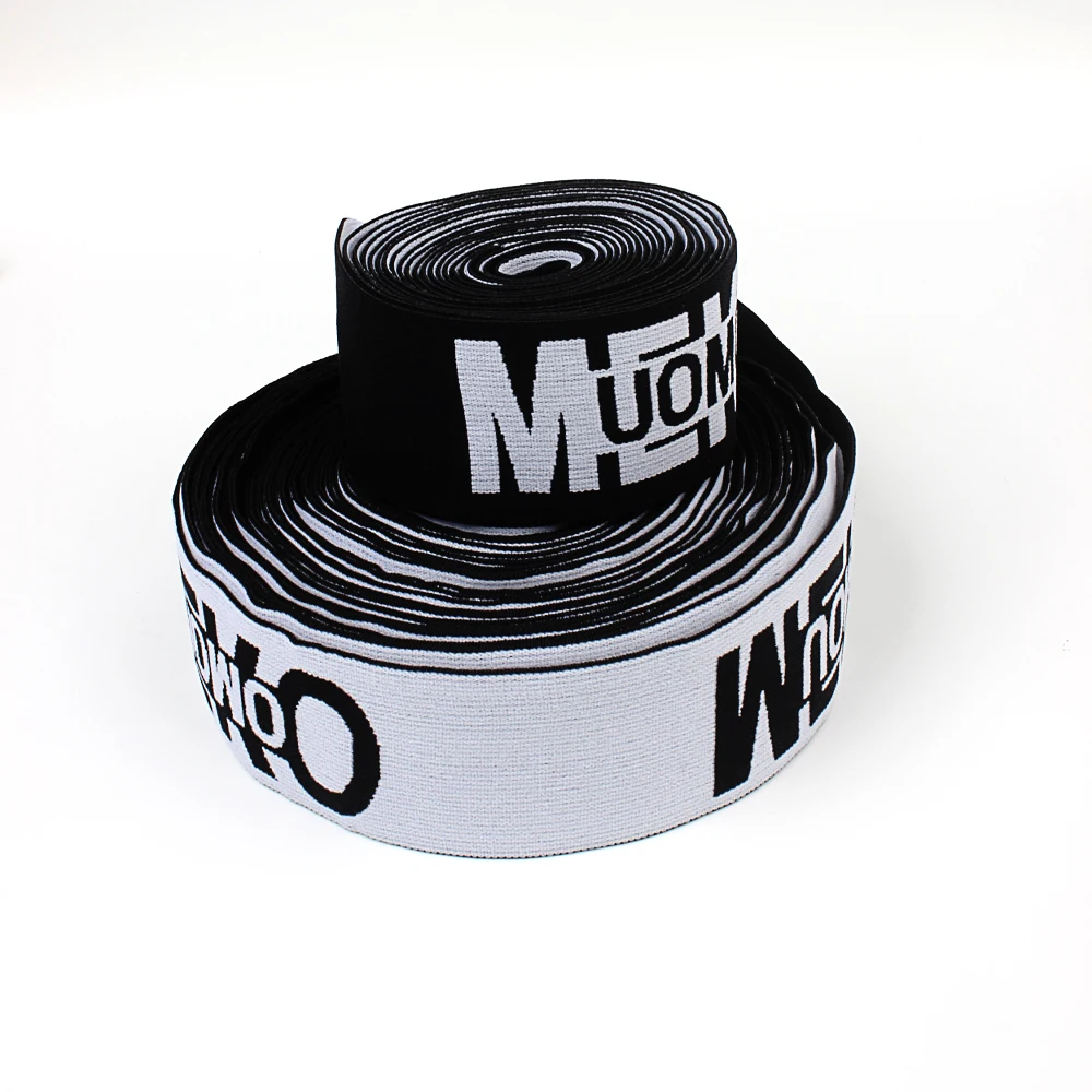 Factory Design Jacquard Web Tape Letter Elastic Band For Sport Underwear Soft Elastic Waistband