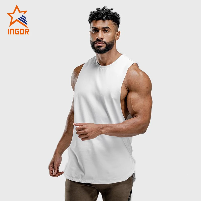 custom logo men sport shirt mesh running sleeveless tshirts gym tank top mens tank top