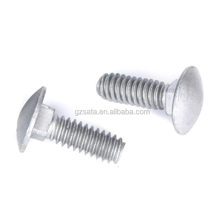 Salt Spray Test Time 1000 Hours Stainless Steel 304 316 Mushroom Head Square Neck Carriage Bolts with Dacromet Coating