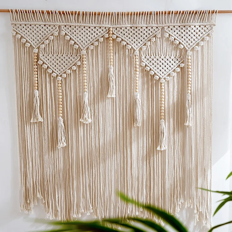 Boho Wedding Hanger Cotton Handmade Wall Art Home Wall Decor Macrame Wall Hanging