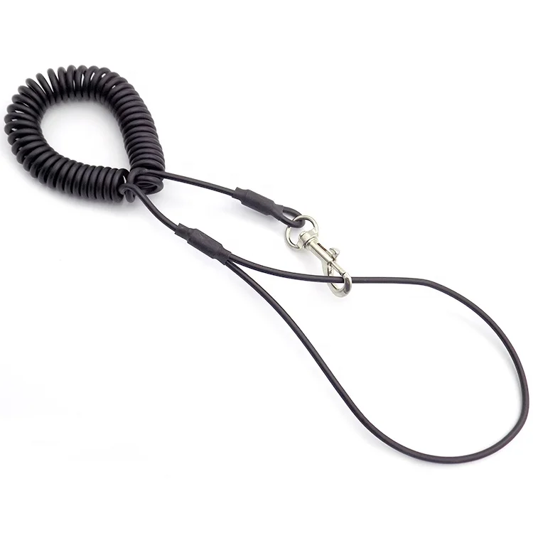 Heavy Duty elastic coil lanyard Fishing Safety Rope Extension Cord Tether for