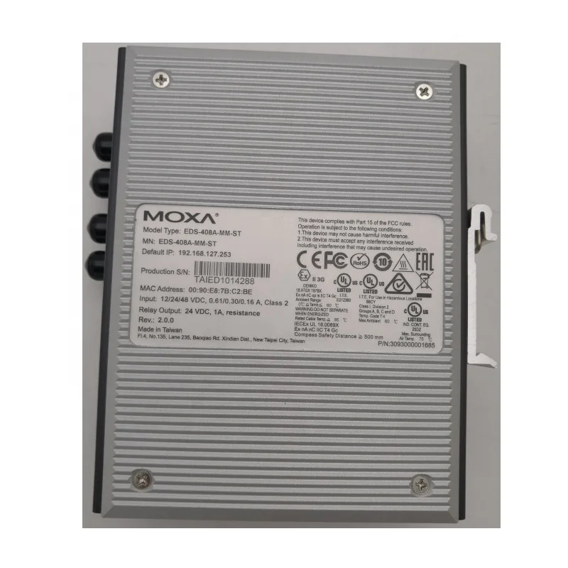 Мокса EDS-408A-MM-ST начального уровня управляемый Ethernet-коммутатор с 6 10/100BaseT (Д х Ш х В) порты