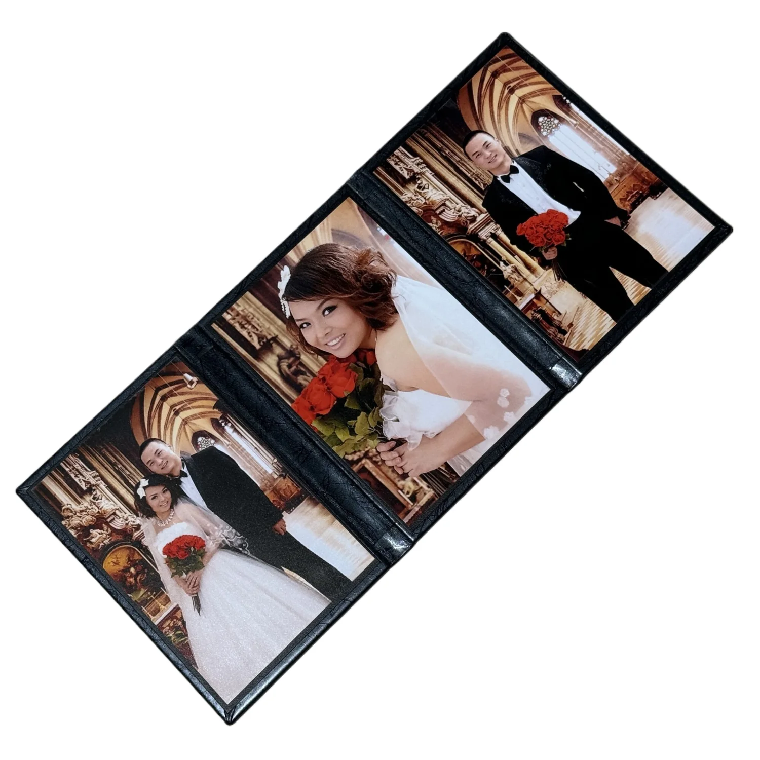 4x6 5x7 custom logo rigid cardboard linen velvet leather paper picture photo frame folder folio