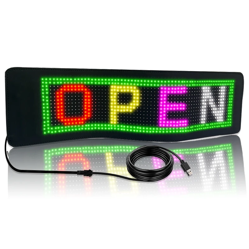 App Control Flexible LED Sign Board Programmable Messages Scrolling LED Sign Display for Cars Digital Display LED Matrix Panel