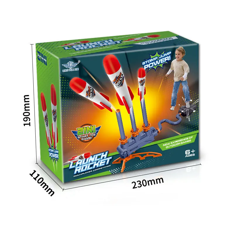 2 modes outdoor interactive toy skyrocket Flying Foam Rocket soft bullet flying rocket plane boys Foam rocket toy
