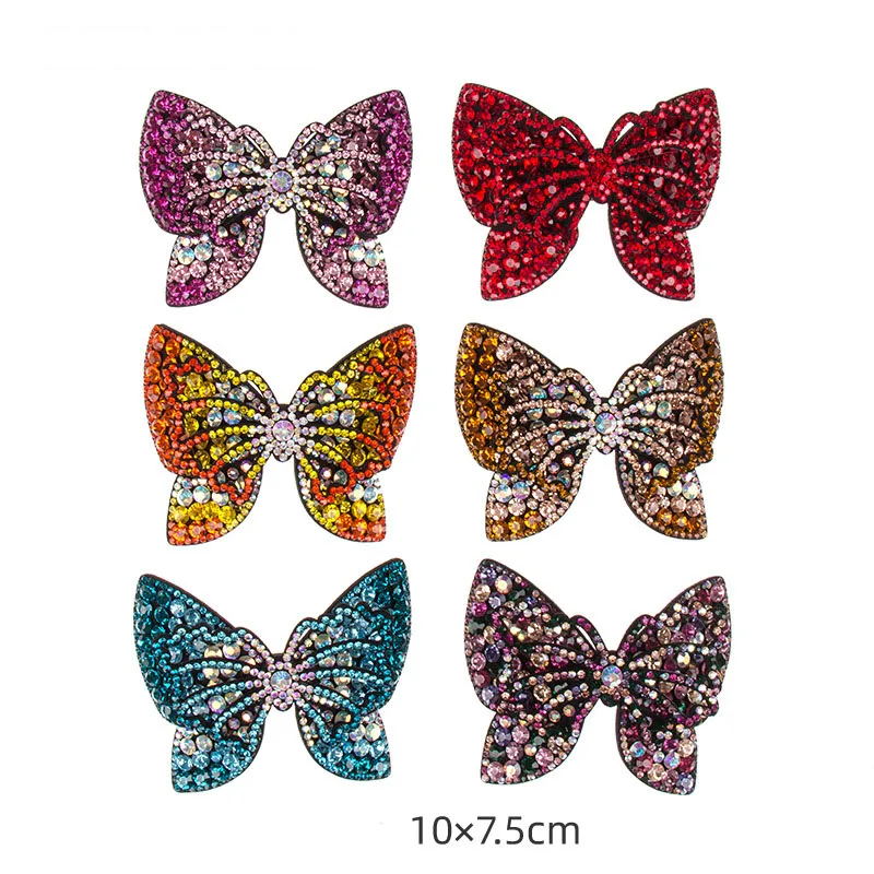 HX-259 изысканный Украшенные стразами в форме бабочки заколки для волос женщин Элегантный Краб заколка головные уборы хвост Зажим