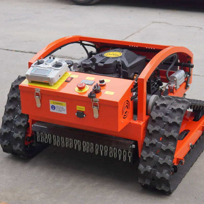 Small Garden Crawler Lawn Mower Crawler Cross Country Tank Lawn Mower Hybrid Automatic Lawn Mower 500mm 600mm 800mm