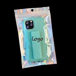 Высококачественные многоразовые пластиковые упаковочные пакеты из розовой фольги индивидуальный пластиковый чехол для телефона