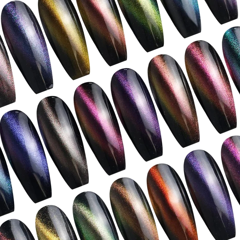 Factory wholesale private label custom logo uv nail polish salon luxury cat eye gel polish