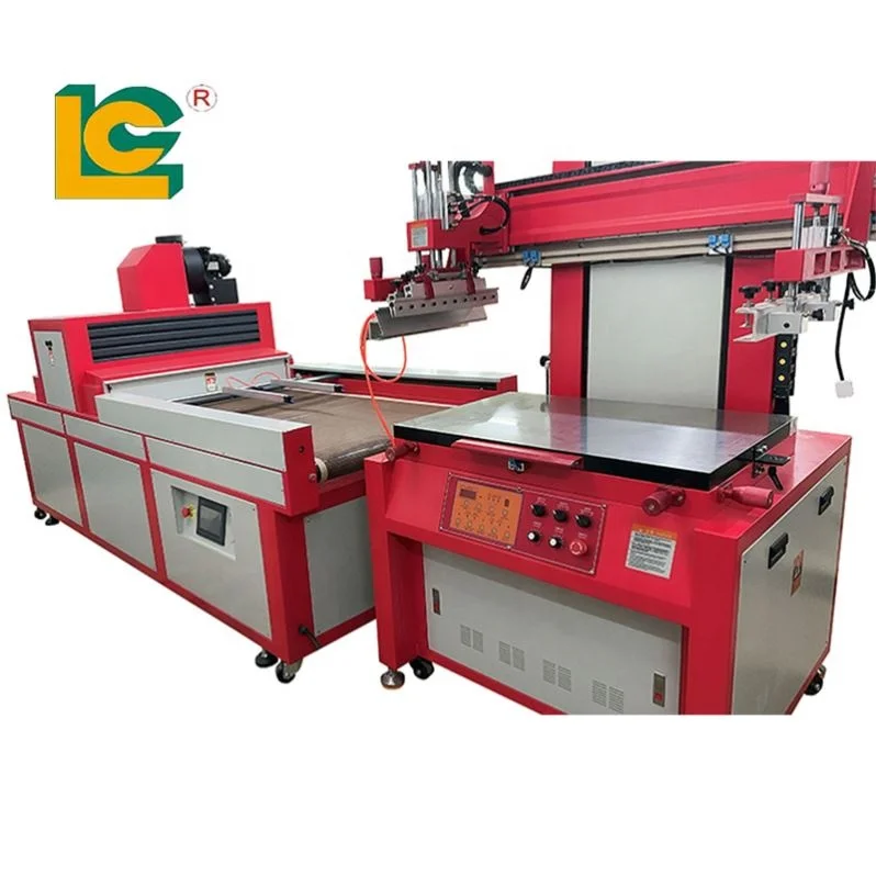 New Automatic Electronic Products Compute Keypress Flat Bed Screen Printing Machine With Uv Dryer
