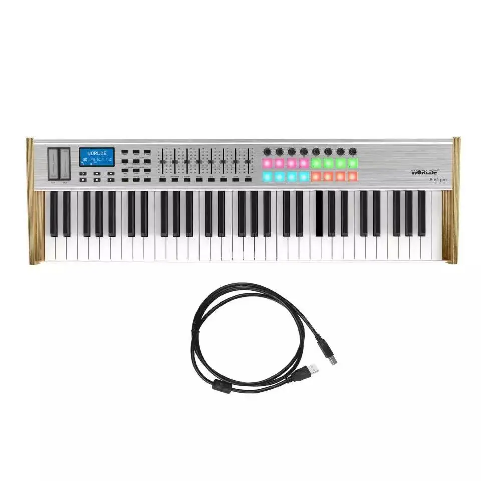 Worlde P-49 P-61 P-88 Pro Midi Keyboard Controller 49 61 88 Keys digital music audio studio piano custom for musical instruments
