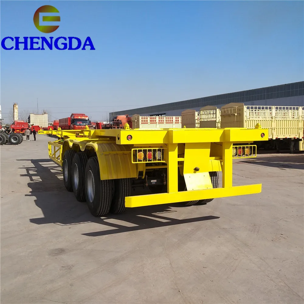 3 axles container chassis trailer skeleton semi for sale