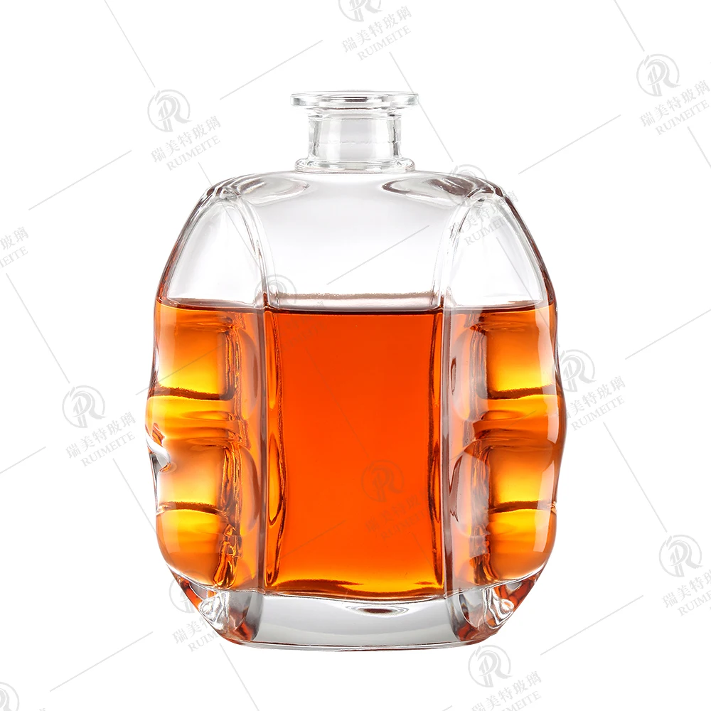manufacture super flint  bottle high quality spirts rum gin whisky cognac XO brandy glass bottle