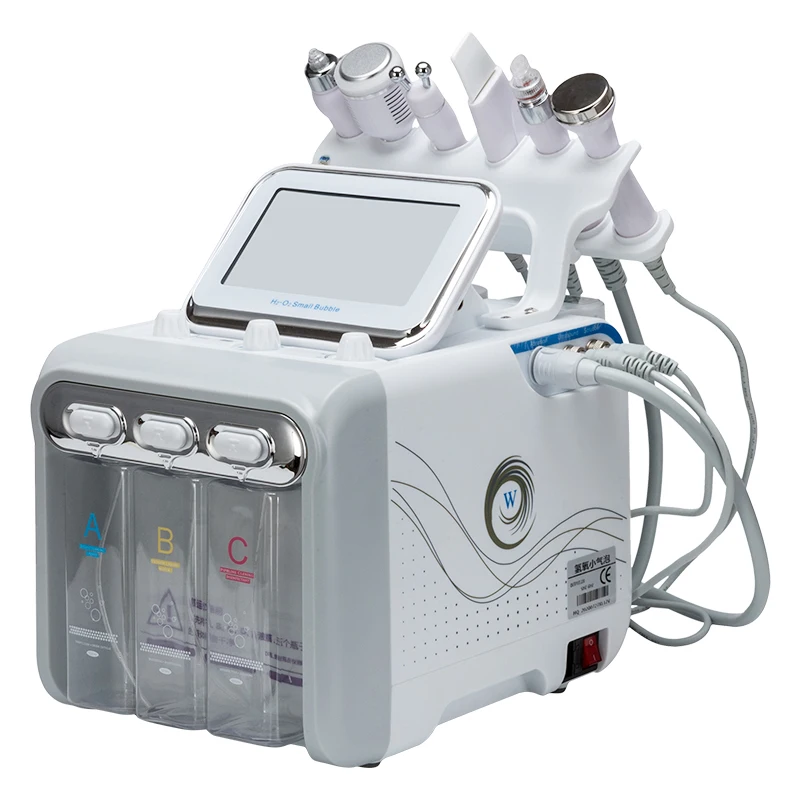 Оксигидроген 6 в 1 H2o2 Hydra Aqua кислородная струйная очистка маленькие пузырьки для лица гидравлические материалы Частотный