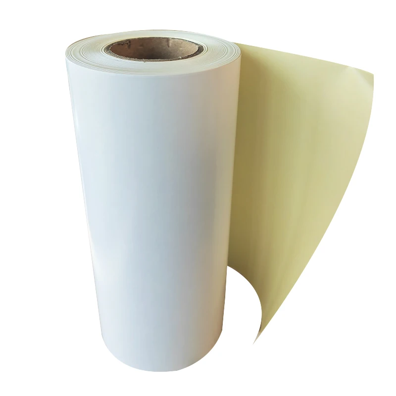 Self Adhesive semi Glossy Paper  hot strong glue  with glassine paper